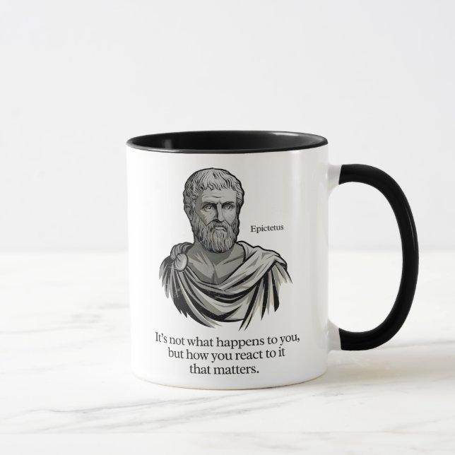 Stoic Epictetus Det är inte vad som händer med dig Mugg (Höger)
