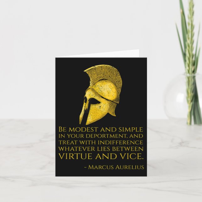 Stoic Greece Philosophy Quote - Marcus Aurelius -  Kort (Framsida)