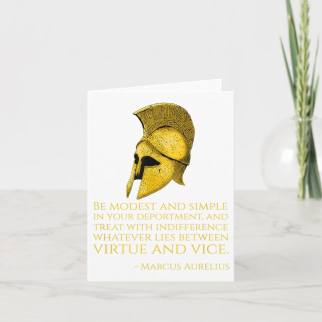 Stoic Greece Philosophy Quote - Marcus Aurelius -  Kort (Framsida)