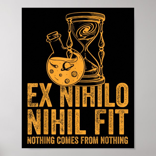 Stoic Guld with Translation Ex Nihilo Nihil Passit Poster (Framsidan)