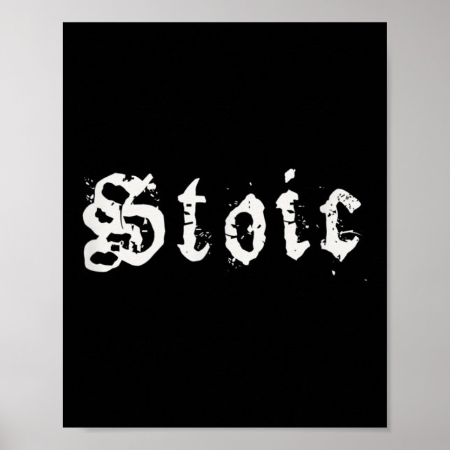Stoic Hellenistic Philosophy Minimalism Stoicism Poster (Framsidan)