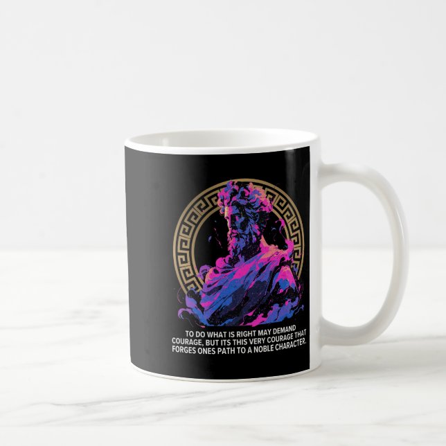 Stoic Inspirational Philosophy Epic Old Grei Stoi Kaffemugg (Höger)