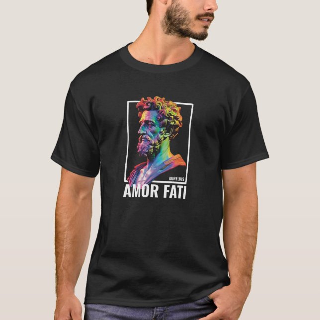 Stoic Kärlek Fati Fate Stoicism Wisdom Marcus T Shirt (Framsida)