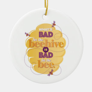 Stoic Marcus Aurelius Bad för Beehive Ornament