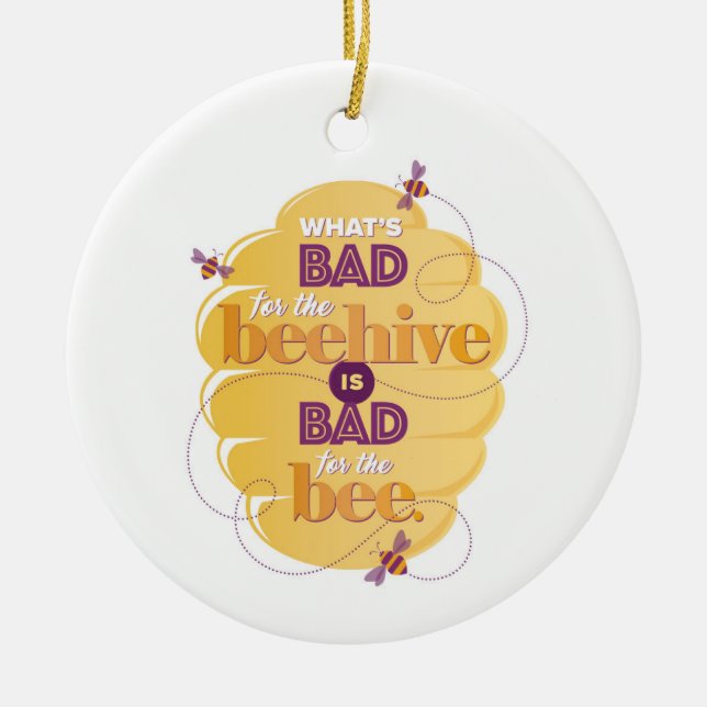 Stoic Marcus Aurelius Bad för Beehive Ornament (Framsidan)