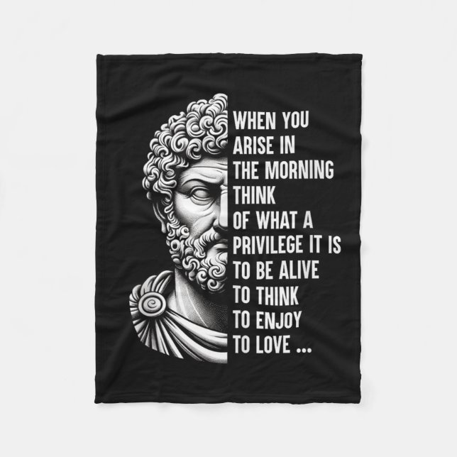 Stoic Philosopher Marcus Aurelius Shirt Motivation Fleecefilt (Framsidan)