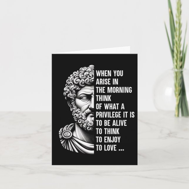 Stoic Philosopher Marcus Aurelius Shirt Motivation Kort (Framsida)