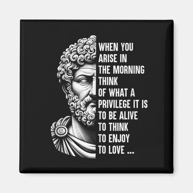 Stoic Philosopher Marcus Aurelius Shirt Motivation Magnet (Framsidan)