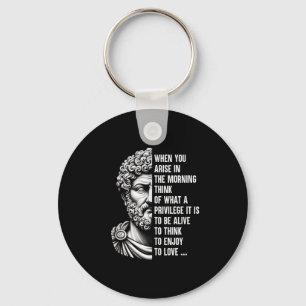 Stoic Philosopher Marcus Aurelius Shirt Motivation Nyckelring