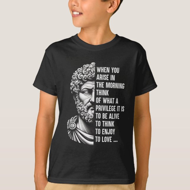 Stoic Philosopher Marcus Aurelius Shirt Motivation T (Framsida)