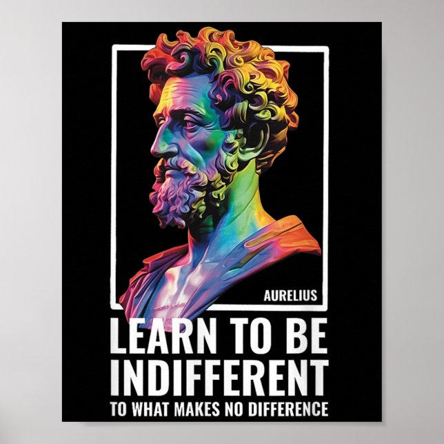 Stoic Philosopher Wisdom Marcus Aurelius Philosoph Poster (Framsidan)