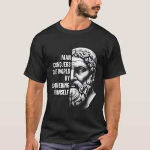 Stoic Philosopher Zeno of Citium Quote Motivationa T Shirt