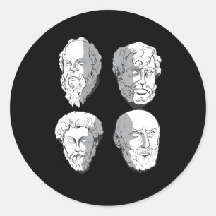 Stoic Philosophers Runt Klistermärke