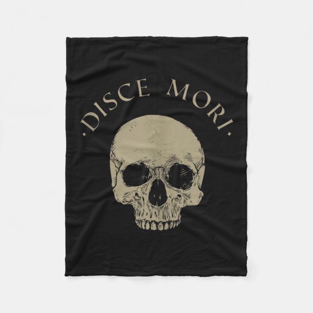 Stoic Philosophy Disce Mori Skull Stoicism Citot T Fleecefilt (Framsidan)