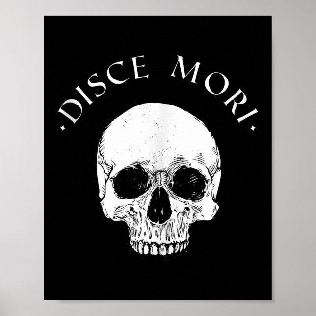 Stoic Philosophy Disce Mori Skull Stoicism Citot T Poster (Framsidan)