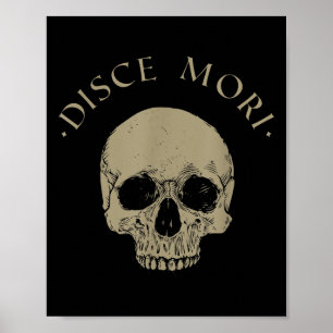 Stoic Philosophy Disce Mori Skull Stoicism Citote Poster