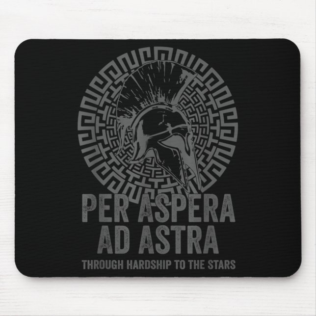 Stoic Philosophy Grått med översättning per aspera Musmatta (Framsidan)