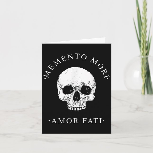 Stoic Philosophy Memento Mori Kärlek Fati Skull St Kort (Framsida)