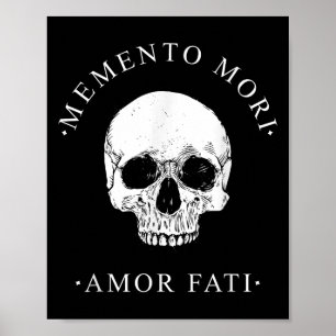 Stoic Philosophy Memento Mori Kärlek Fati Skull St Poster