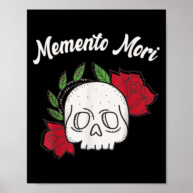 Stoic Philosophy Memento Mori Kärlek Fati Skull St Poster (Framsidan)