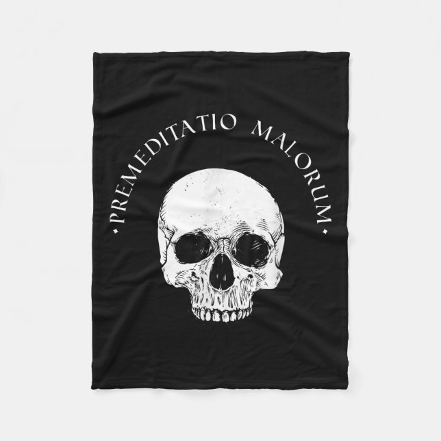 Stoic Philosophy Premeditatio Malorum Skull Stoici Fleecefilt (Framsidan)