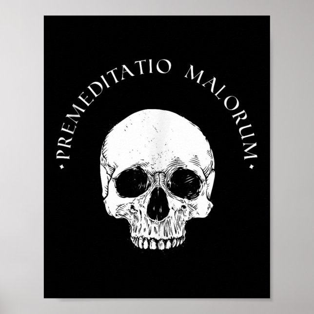 Stoic Philosophy Premeditatio Malorum Skull Stoici Poster (Framsidan)