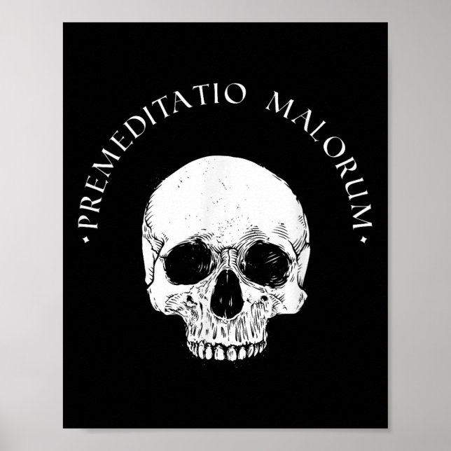 Stoic Philosophy Premeditatio Malorum Skull Stoici Poster (Framsidan)