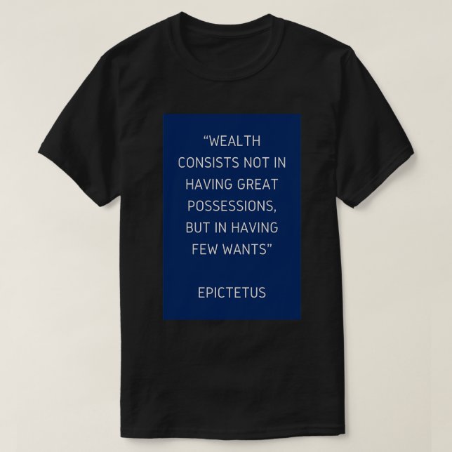Stoic Philosophy Quote Epictetus Ord of Wisdom o T Shirt (Design framsida)
