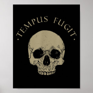 Stoic Philosophy Tempus Fugit Skull Stoicism Citot Poster
