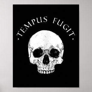 Stoic Philosophy Tempus Fugit Skull Stoicism Citot Poster