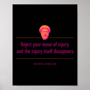 Stoic Quote avvisar din känsla av skada för stark Poster