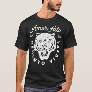 Stoic Quote Kärlek Fati Tiger Graphic T Shirt