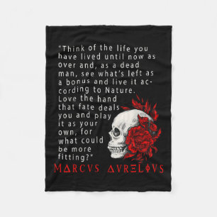 Stoic Quote Marcus Aurelius and Skull Stoicism Gif Fleecefilt