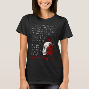 Stoic Quote Marcus Aurelius och Skull Stoicism T Shirt