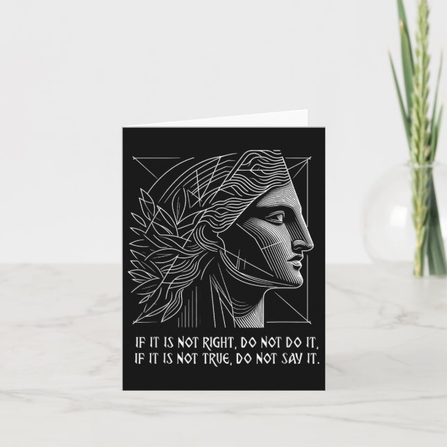 Stoic Quote Rhea Ancient Grekiska guddess Kort (Framsida)