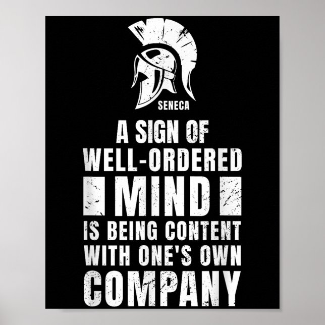 Stoic Quote Seneca Stoicism Philosophy Roman Philo Poster (Framsidan)