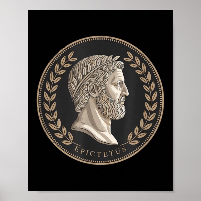 Stoic Roman Epictetus Bust Poster (Framsidan)