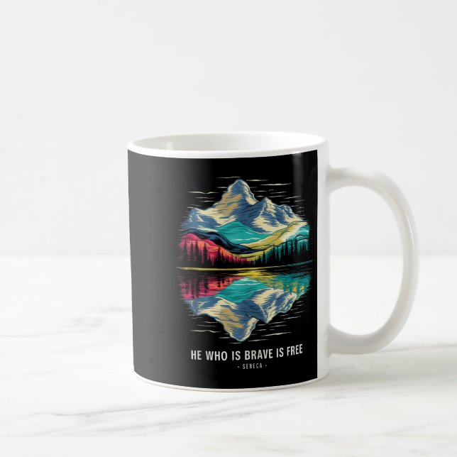Stoic Seneca Philosoper Citote Modig Free Stoicism Kaffemugg (Höger)