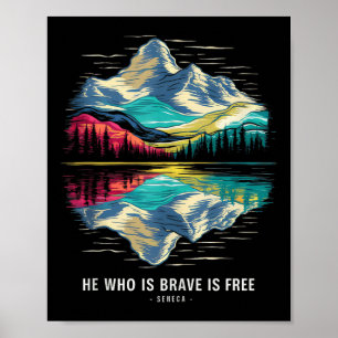 Stoic Seneca Philosoper Citote Modig Free Stoicism Poster