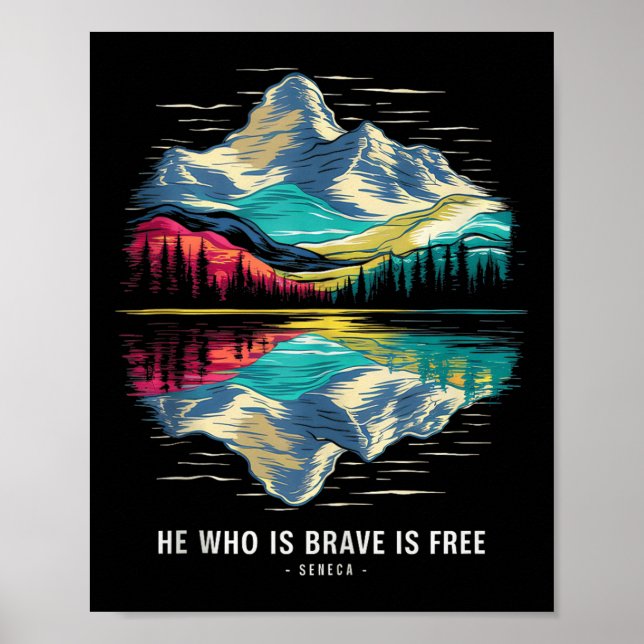 Stoic Seneca Philosoper Citote Modig Free Stoicism Poster (Framsidan)
