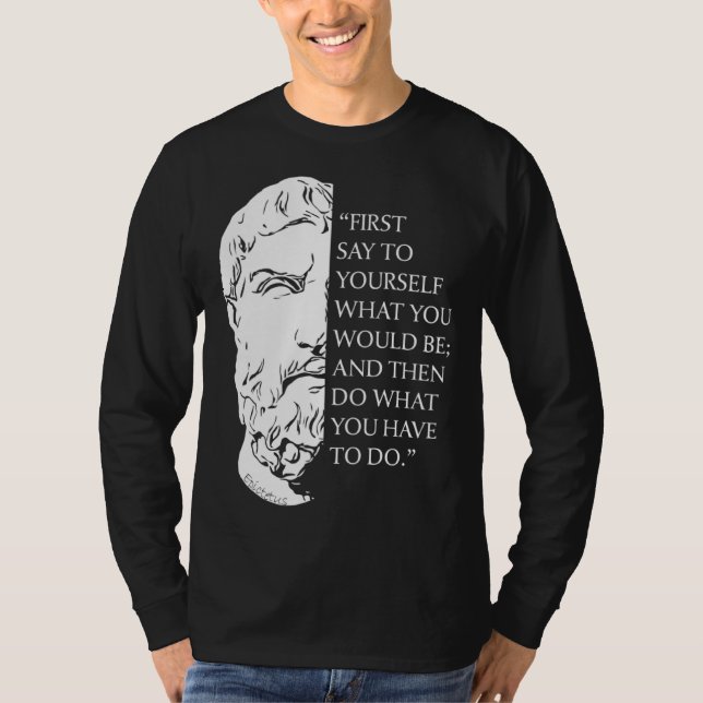 Stoicism Epictetus Stoic Philosophy Quote Visualiz T Shirt (Framsida)