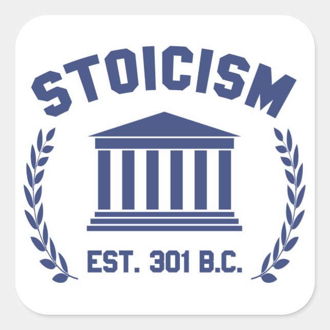 Stoicism Fyrkantigt Klistermärke (Framsida)