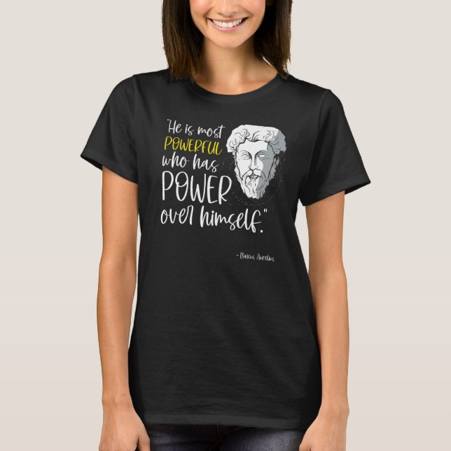 Stoicism Marcus Aurelius Philosophy Quote T Shirt (Framsida)
