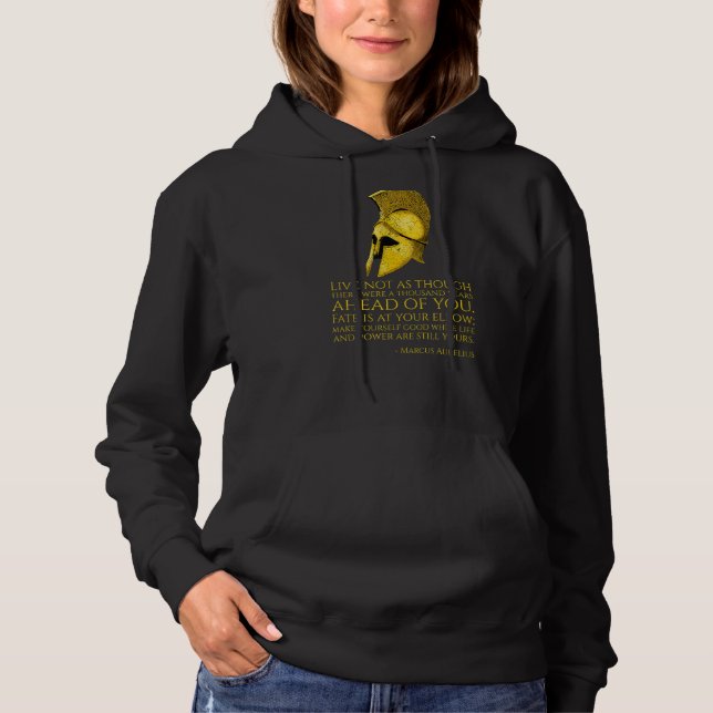 Stoicism Motivational Marcus Aurelius Life Quote T Shirt (Framsida)