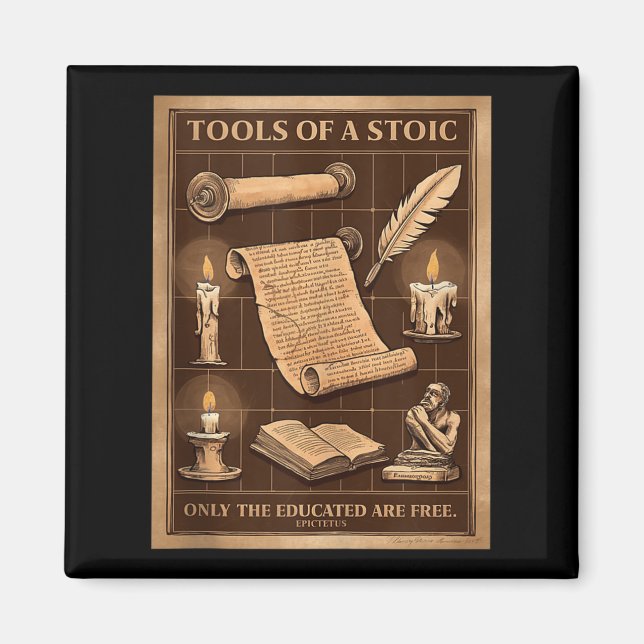Stoicismens filosofi citerar virtue Wisdom Sel Magnet (Framsidan)