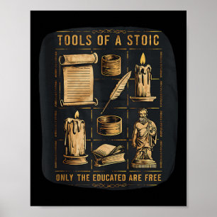 Stoicismens filosofi citerar virtue Wisdom Sel Poster