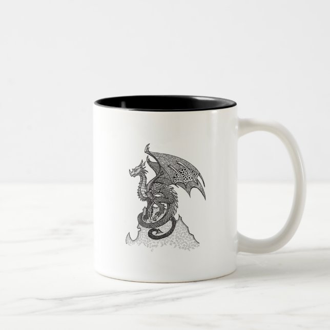 Stoisk drake Två-Tonad mugg (Höger)