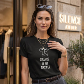 Stoisk sinnesstämning Tystnad är mitt svar Kvinnor T Shirt