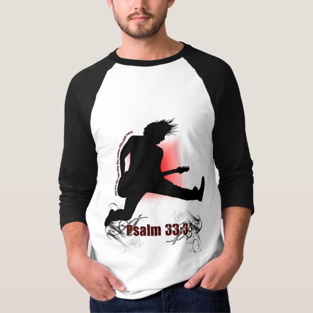 Stoja högt Psalm33:3 T-shirt (Framsida)