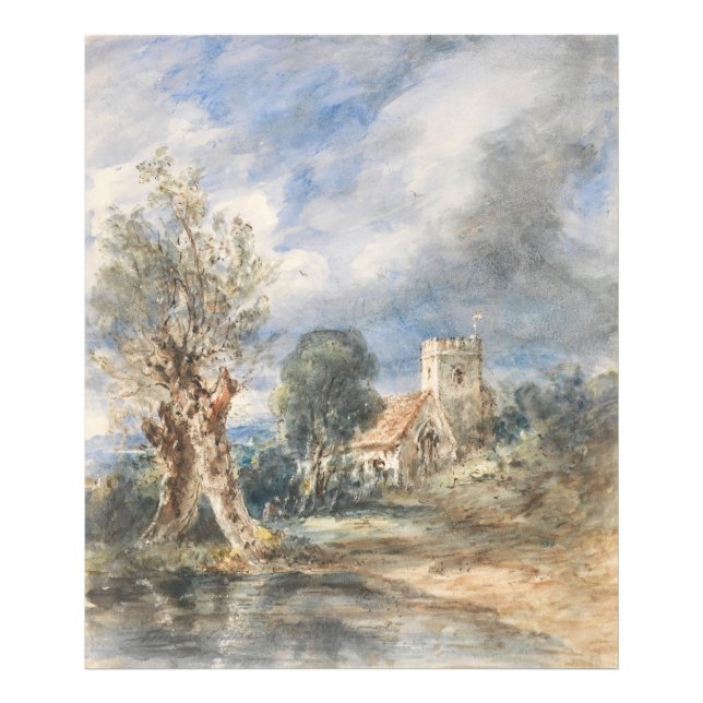 Stoke Poges Church (1834) John Constable Fototryck (Framsidan)